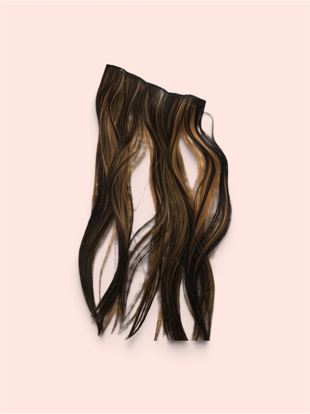 Clip-In Hair Extensions - Dark Brown with Honey Highlights